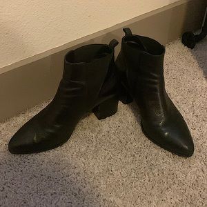 Black Steve Madden Leather Booties